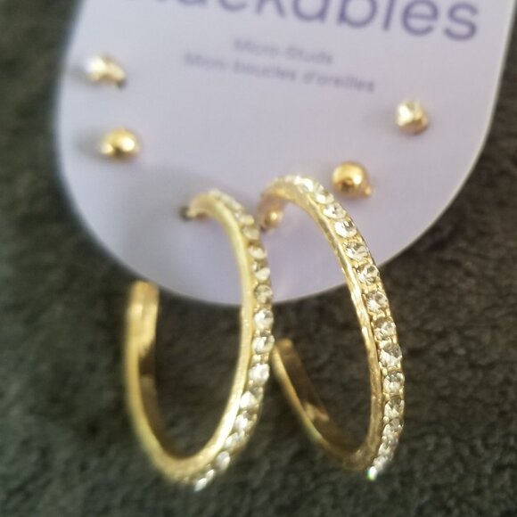 Claire's Stackables Earrings (Hoops & Studs) - Picture 2 of 5